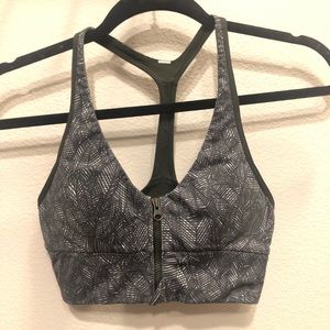 Lululemon Zip-Up Racerback Sports Bra